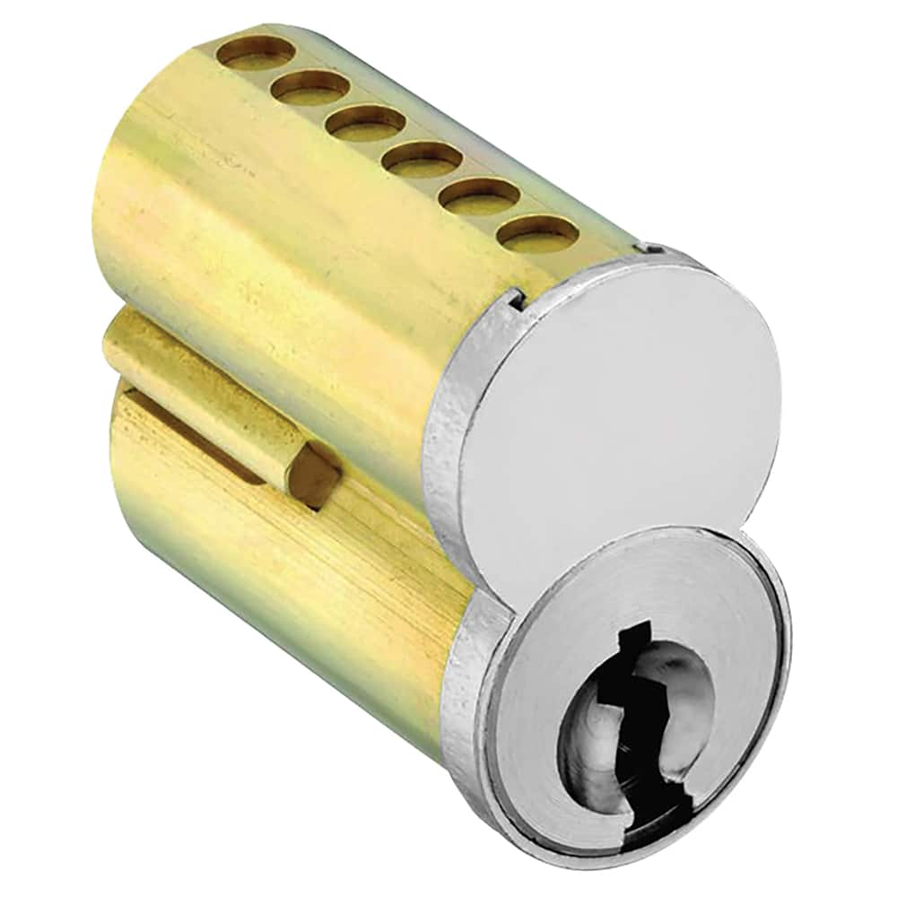 Arrow Lock - Cylinders; Type: Interchangeable Core ; Keying: WY Keyway ; Number of Pins: 7 ; Material: Brass ; Finish/Coating: Satin Chrome - Exact Industrial Supply