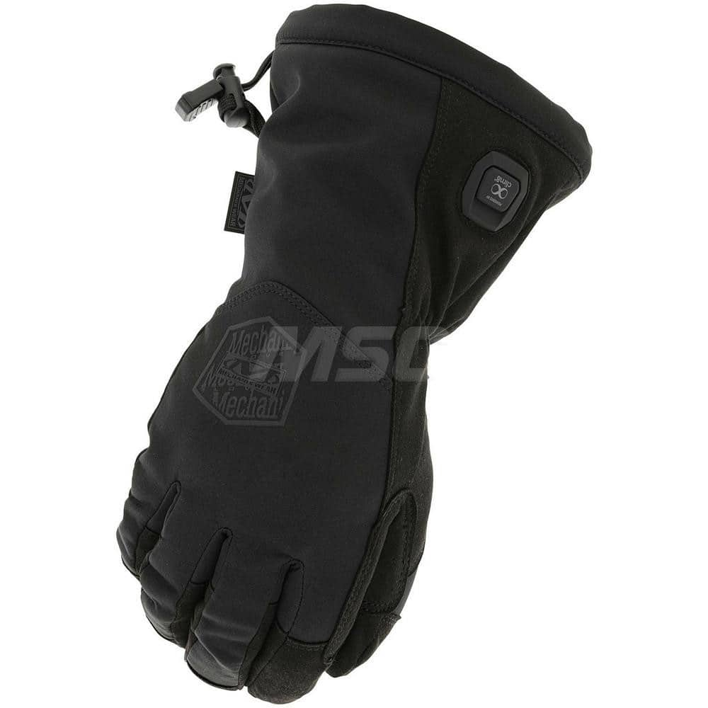 Cold Work Gloves: Size XL, Tricot-Lined Black, Non-Slip Grip