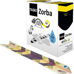 Sorbent Pad: Stripping & Cleaning Floors Use, 1' Wide, 100' Long, 0.5  gal, Yellow & Black Polypropylene & Polymer