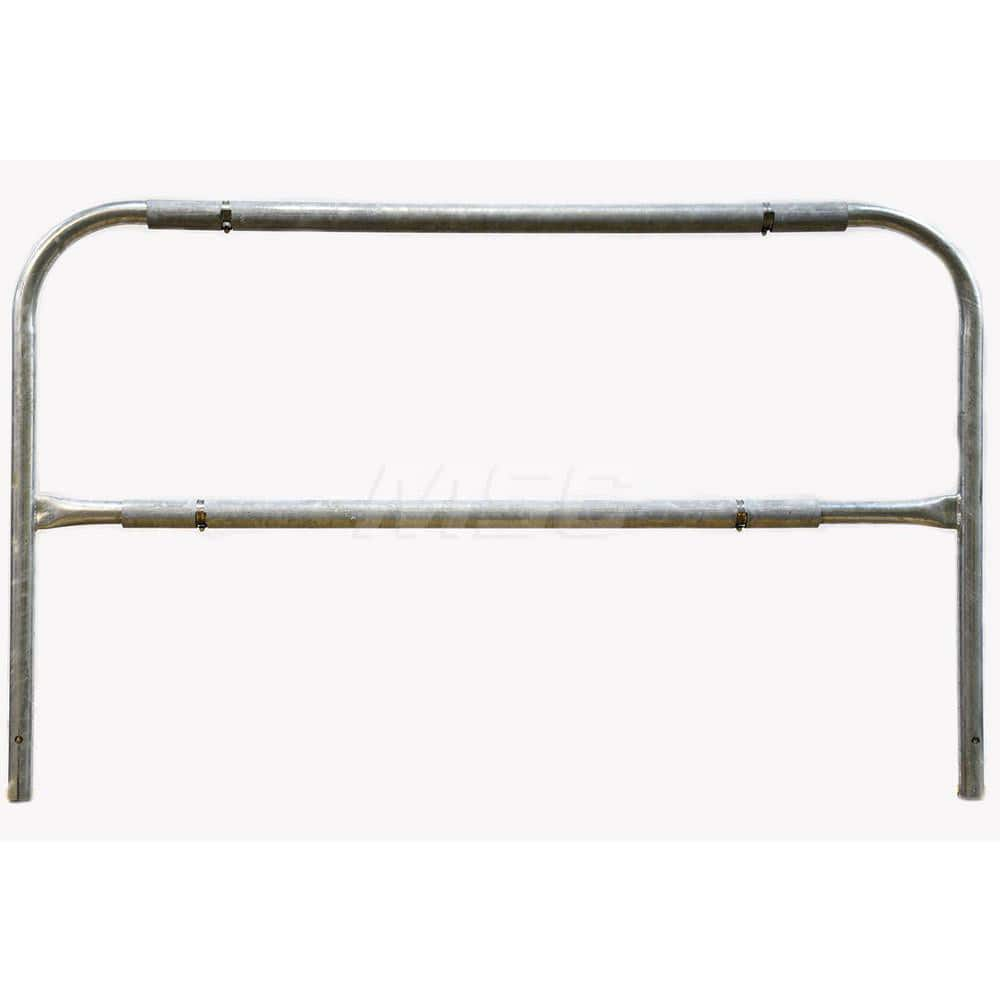 Heavy-Duty Guard Rail: Yellow, Galvanized, Steel 10″ Long, 42″ High, 2 Rails