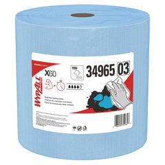 Shop Towel/Industrial Wipes: Dry & X60 Jumbo Roll, 12.4 x 12.2″ Sheet, Blue