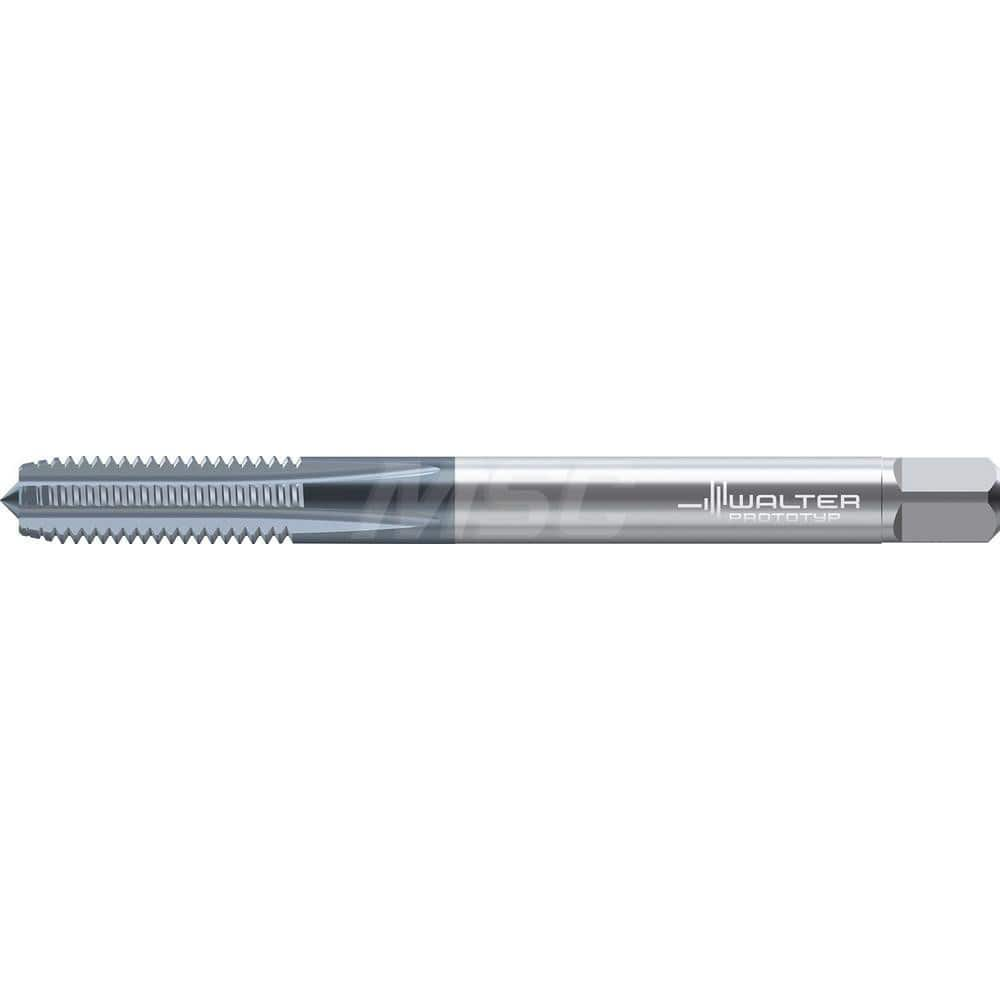 Straight Flutes Tap: Metric, 4 Flutes, Semi-Bottoming, 6HX, Solid Carbide, TiCN Finish Right Hand, Series TC389