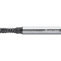 Helical Flute Thread Mill: 1/4-20, Internal, 3 Flute, Solid Carbide 20 TPI, 1/2″ LOC, AlTiN Coated