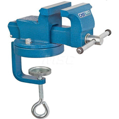 Bench Vise: 3″ Jaw Width, 1-1/2″ Jaw Opening, 1-11/16″ Throat Depth Swivel, Ductile Iron