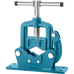 Bench & Pipe Combination Vise: 3-1/2″ Jaw Width, 3″ Jaw Opening, 1-1/8″ Throat Depth Bolt Down, Stationary Base, Steel