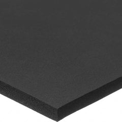 Closed Cell Buna-N Foam: 12″ Wide, 24″ Long, Black Plain Backing