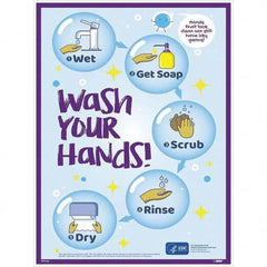 NMC - "COVID-19 - Wash Your Hands", 18" Wide x 24" High, Paper Safety Sign - A1 Tooling