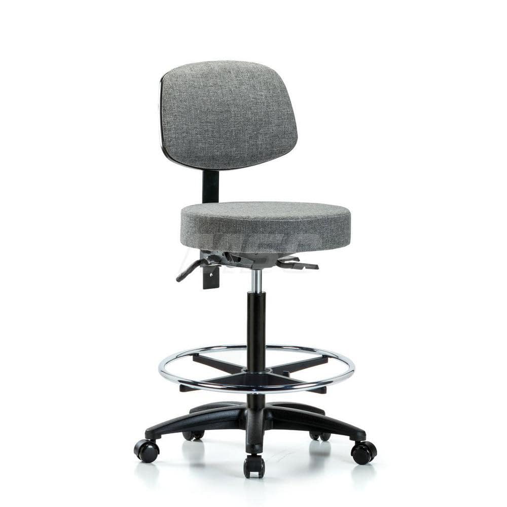 Adjustable Height Swivel Stool: Olefin, 24″ Seat Width, 24″ Seat Depth Round Height