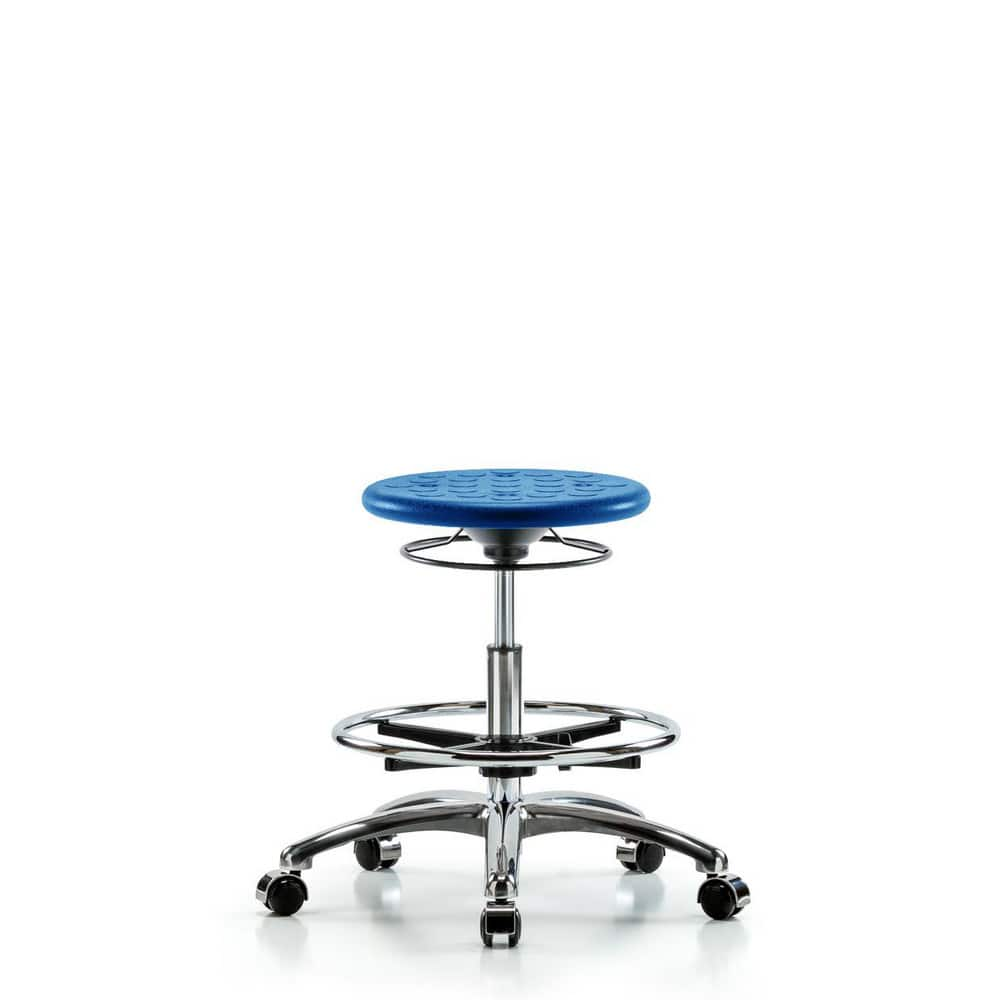 Lab Stool: Polyurethane, 25″ Seat Width, 25″ Seat Depth Round Height