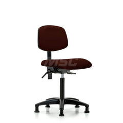 Task Chair: Vinyl, Burgundy