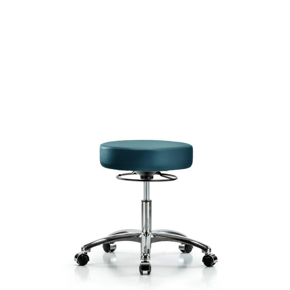 Lab Stool: Vinyl, 25″ Seat Width, 25″ Seat Depth Round Height