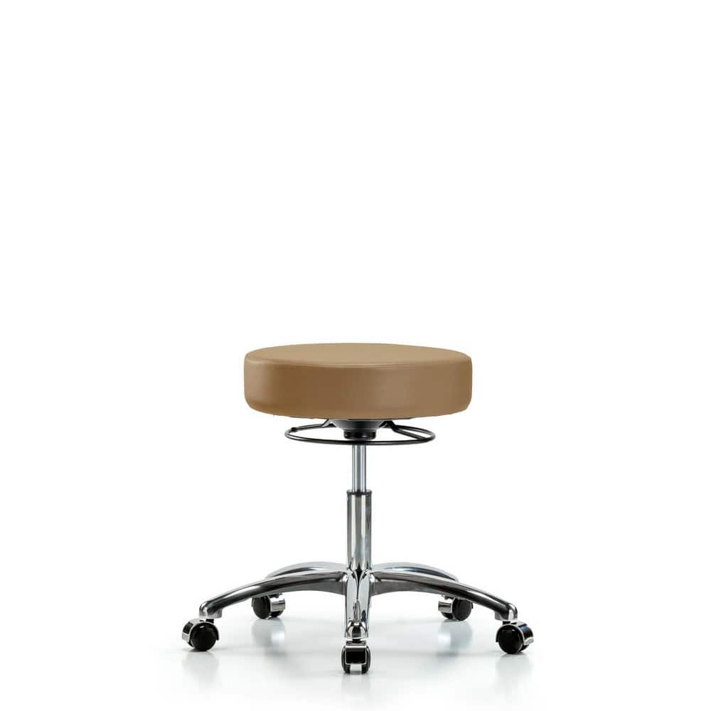 Lab Stool: Vinyl, 25″ Seat Width, 25″ Seat Depth Round Height