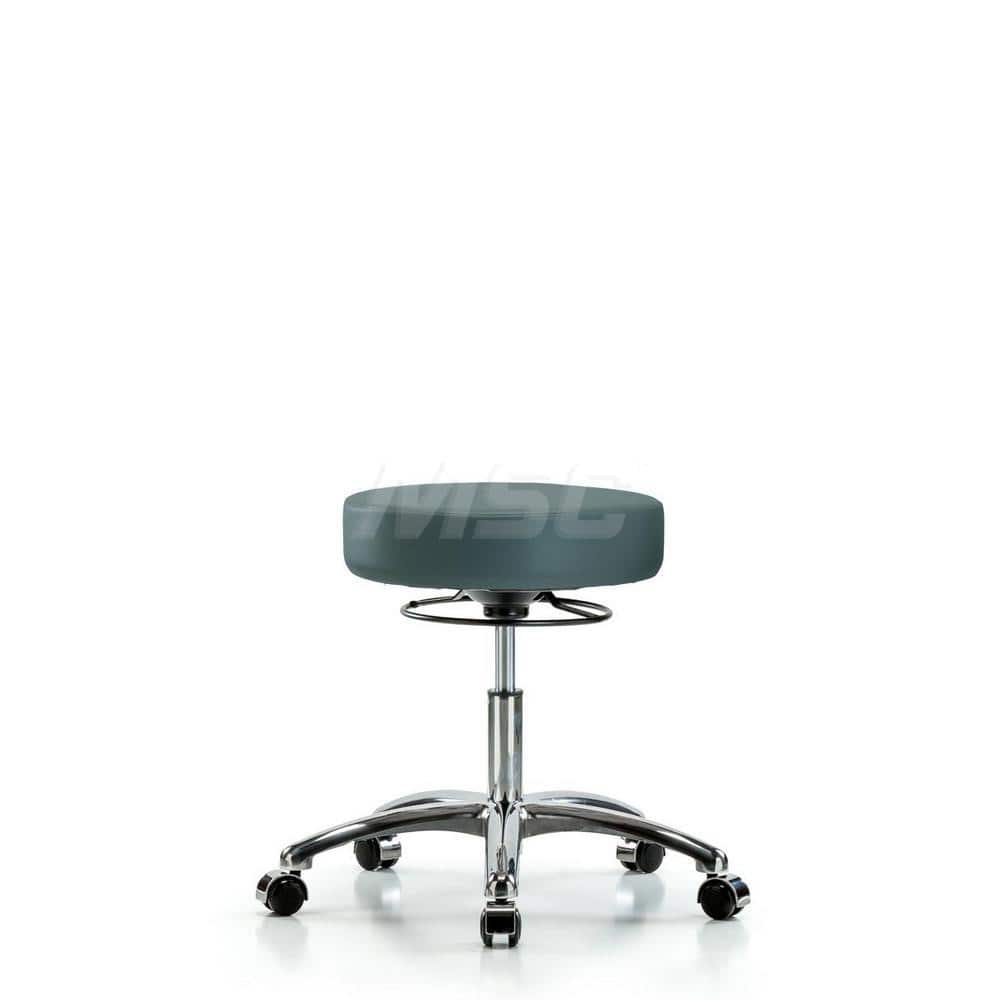 Lab Stool: Vinyl, 25″ Seat Width, 25″ Seat Depth Round Height