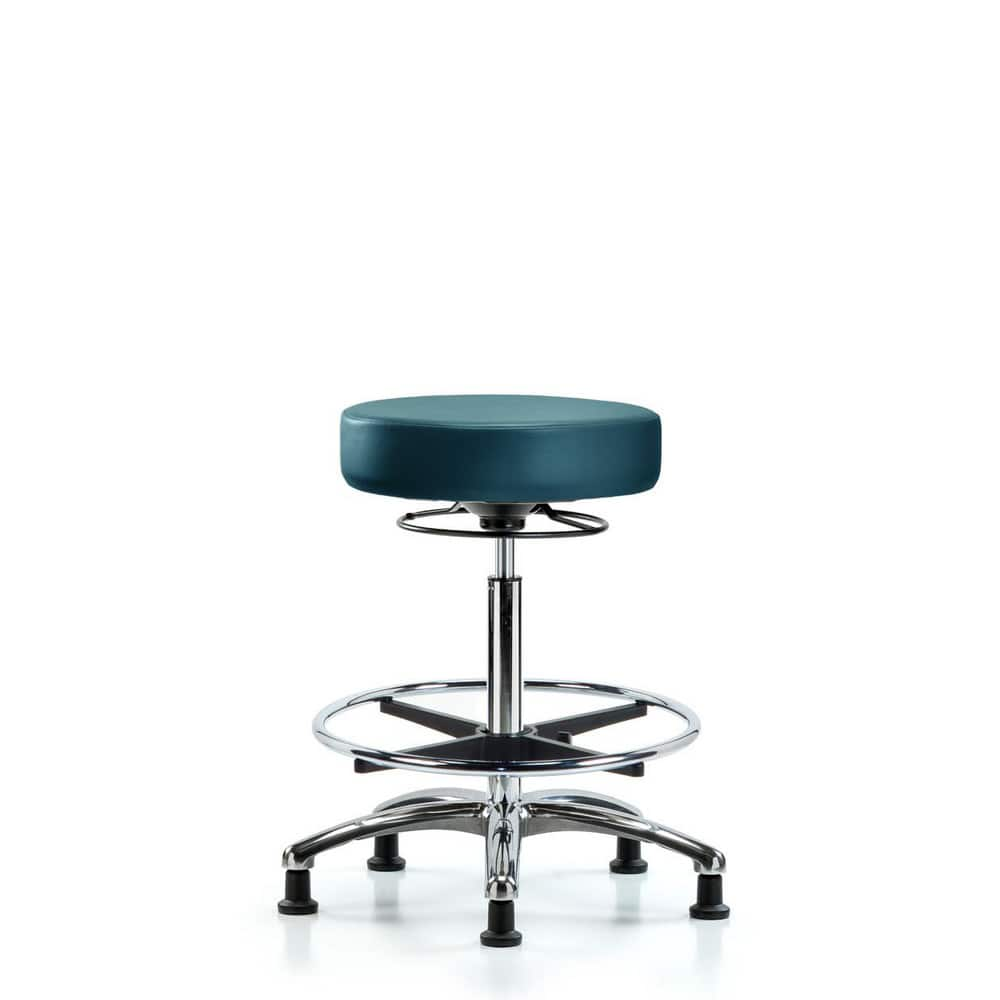 Lab Stool: Vinyl, 25″ Seat Width, 25″ Seat Depth Round Height