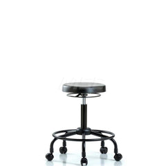 Lab Stool: Polyurethane, 24″ Seat Width, 24″ Seat Depth Round Height