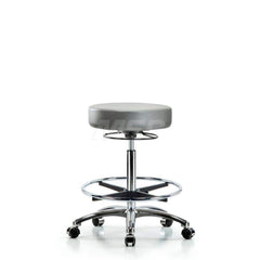 Lab Stool: Vinyl, 25″ Seat Width, 25″ Seat Depth Round Height