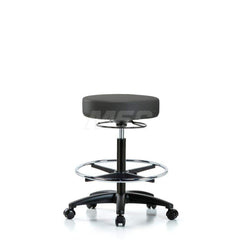 Lab Stool: Vinyl, 24″ Seat Width, 24″ Seat Depth Round Height