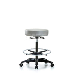 Lab Stool: Vinyl, 24″ Seat Width, 24″ Seat Depth Round Height