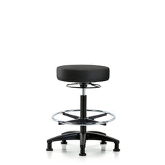 Lab Stool: Vinyl, 24″ Seat Width, 24″ Seat Depth Round Height