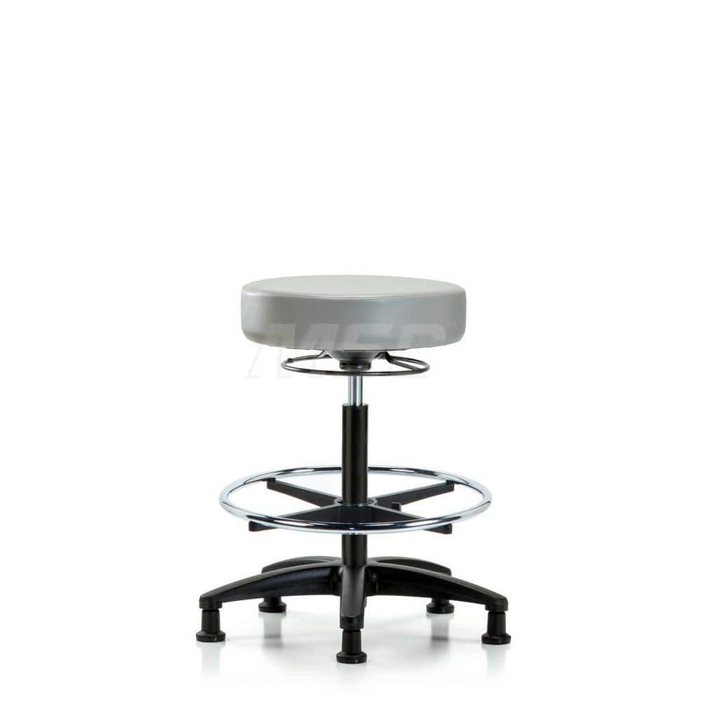 Lab Stool: Vinyl, 24″ Seat Width, 24″ Seat Depth Round Height