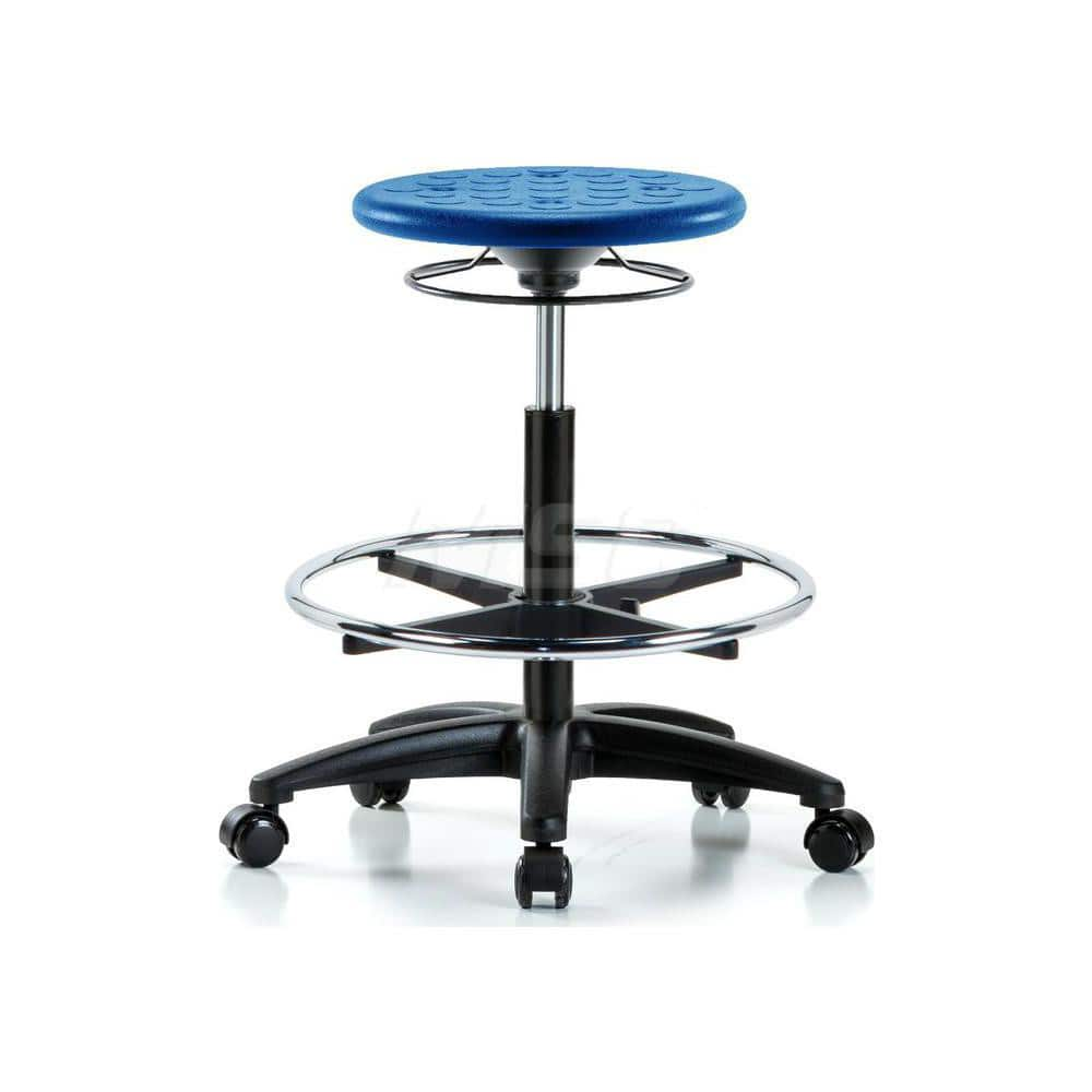 Lab Stool: Polyurethane, 24″ Seat Width, 24″ Seat Depth Round Height