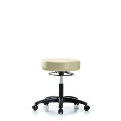 Lab Stool: Vinyl, 24″ Seat Width, 24″ Seat Depth Round Height