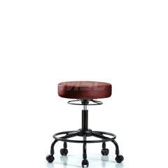 Lab Stool: Vinyl, 24″ Seat Width, 24″ Seat Depth Round Height