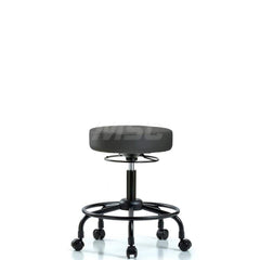 Lab Stool: Vinyl, 24″ Seat Width, 24″ Seat Depth Round Height