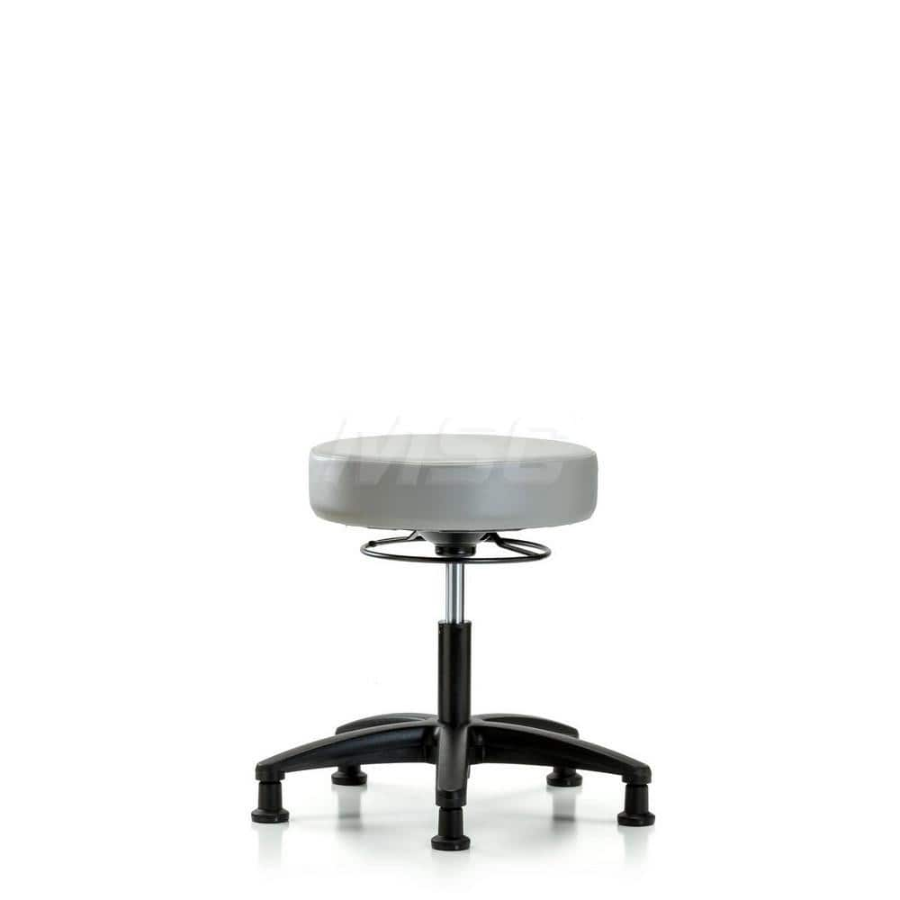 Lab Stool: Vinyl, 24″ Seat Width, 24″ Seat Depth Round Height