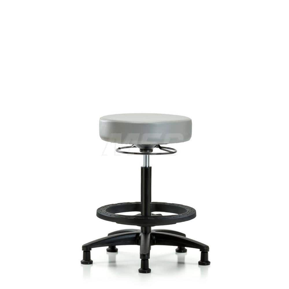 Lab Stool: Vinyl, 24″ Seat Width, 24″ Seat Depth Round Height