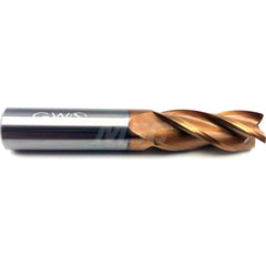 Square End Mill: 1'' Dia, 1-1/2'' LOC, 1'' Shank Dia, 4'' OAL, 4 Flutes, Solid Carbide Single End, FX7 Finish, 33 ° Variable Helix, Centercutting, RH Cut, RH Flute, Series 1034