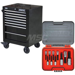 Tool Roller Cabinet: 8 Drawers Gloss Black, Vinyl Top