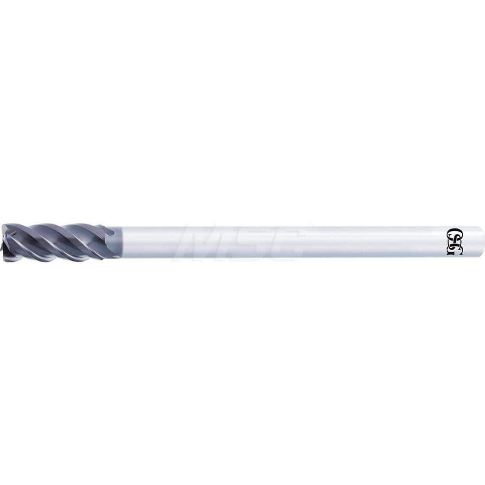 Corner Radius End Mill: 0.4724″ Dia, 4 Flutes, Solid Carbide Variable ° Helix, Duarise Coated, Corner Radius End