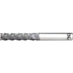 Square End Mill: 1'' Dia, 4'' LOC, 1'' Shank Dia, 7'' OAL, 5 Flutes, Solid Carbide Single End, Duarise Finish, 0 ° Variable Helix, Centercutting, RH Cut, RH Flute