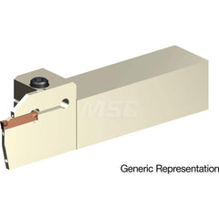 Indexable Cutoff Toolholder: 25 mm Max Depth of Cut, 50 mm Max Workpiece Dia, Right Hand 25 mm Shank Height, 25 mm Shank Width, Uses GCMN Inserts, Series GND