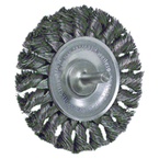 4" - Diameter Stem-Mounted Knot Wire Wheel; .020" - Diameter Steel Fill; 1/4" Stem - A1 Tooling