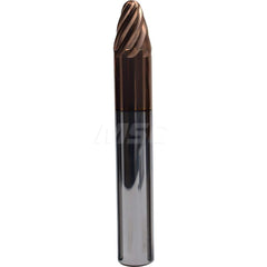 Barrel Cutter End Mills; End Type: Circle Segment Taper Form; Material: Solid Carbide; Taper Angle Per Side: 15.00; Small End Diameter (mm): 4.00; Shank Diameter (mm): 16.0000; Length of Cut (mm): 21.0000; Number of Flutes: 8; Helix Angle: 20.00; Finish/C