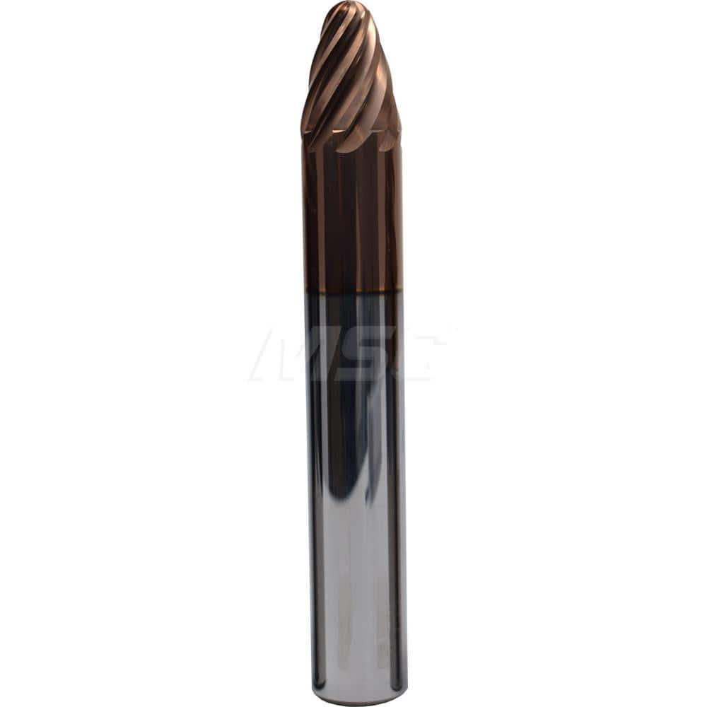 Barrel Cutter End Mills; End Type: Circle Segment Taper Form; Material: Solid Carbide; Taper Angle Per Side: 20.00; Small End Diameter (mm): 3.00; Shank Diameter (mm): 16.0000; Length of Cut (mm): 19.0000; Number of Flutes: 8; Helix Angle: 20.00; Finish/C