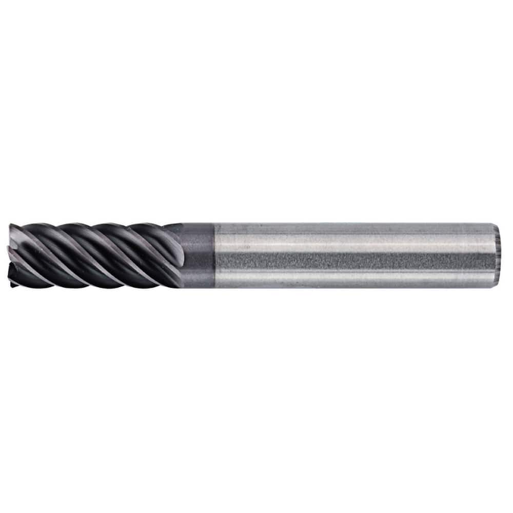 Square End Mill: 1'' Dia, 2.25'' LOC, 1'' Shank Dia, 5'' OAL, 3 Flutes, Solid Carbide Single End, AlTiN Finish, 45 ° Helix, Centercutting, RH Cut, RH Flute