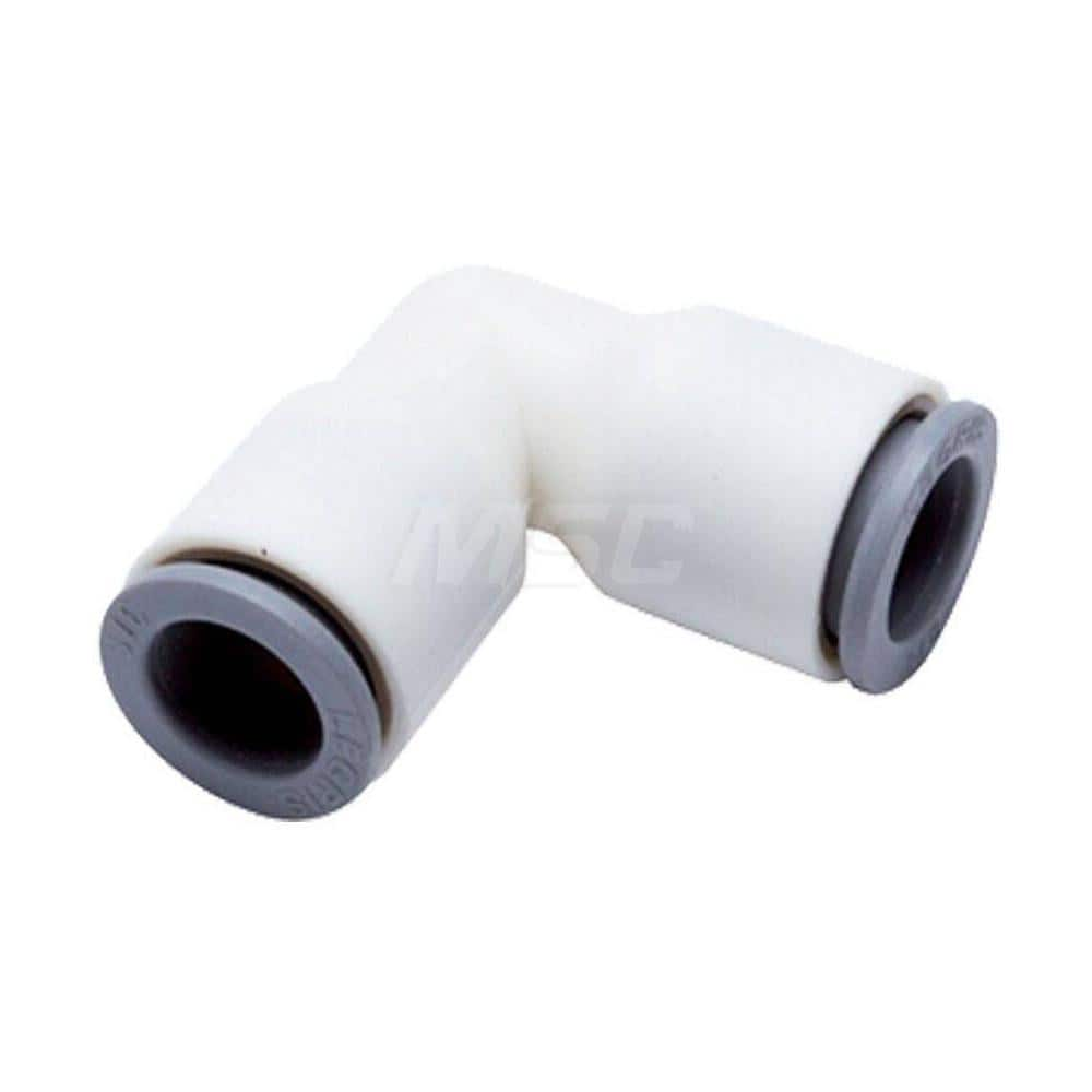 Compression Tube Union Elbow: 5/16″ Thread, Tube to Tube Polyethylene