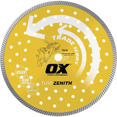 Wet & Dry Cut Saw Blade: 12″ Dia, 1″ Arbor Hole Use on Universal Hard, Standard Arbor