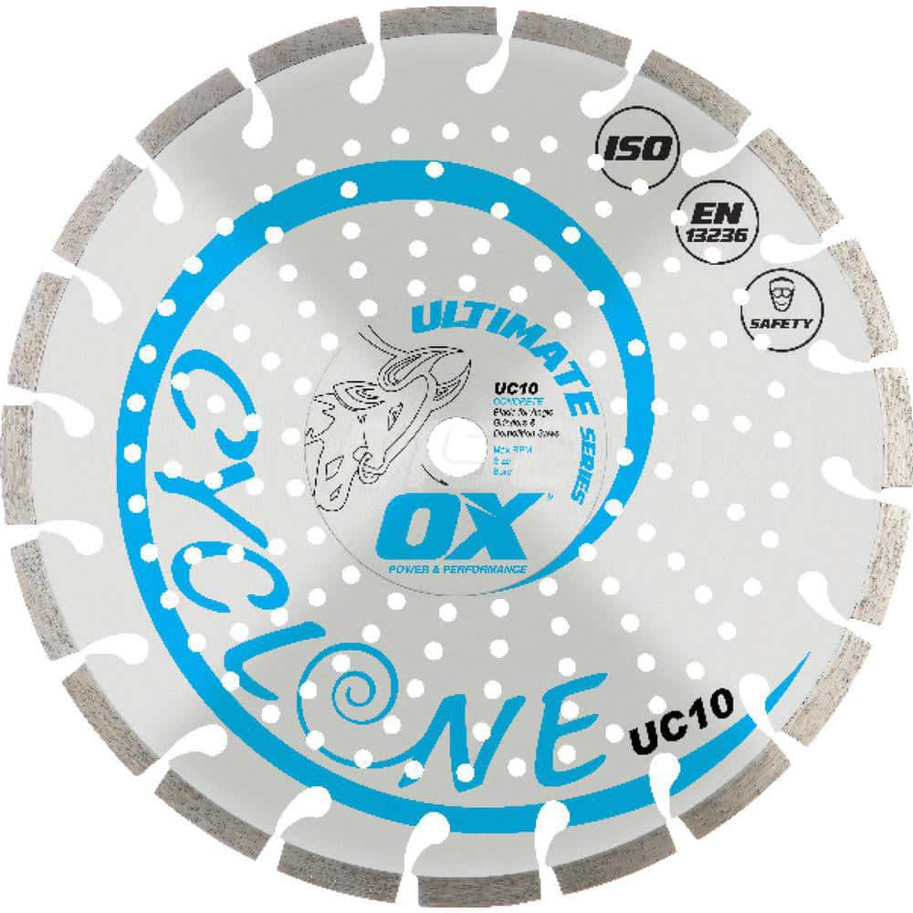 Wet & Dry Cut Saw Blade: 14″ Dia, 1″ Arbor Hole Use on Concrete, Standard Arbor