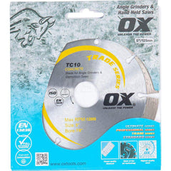 Wet & Dry Cut Saw Blade: 5″ Dia, 5/8 & 7/8″ Arbor Hole Use on Concrete & General Purpose, Standard Arbor