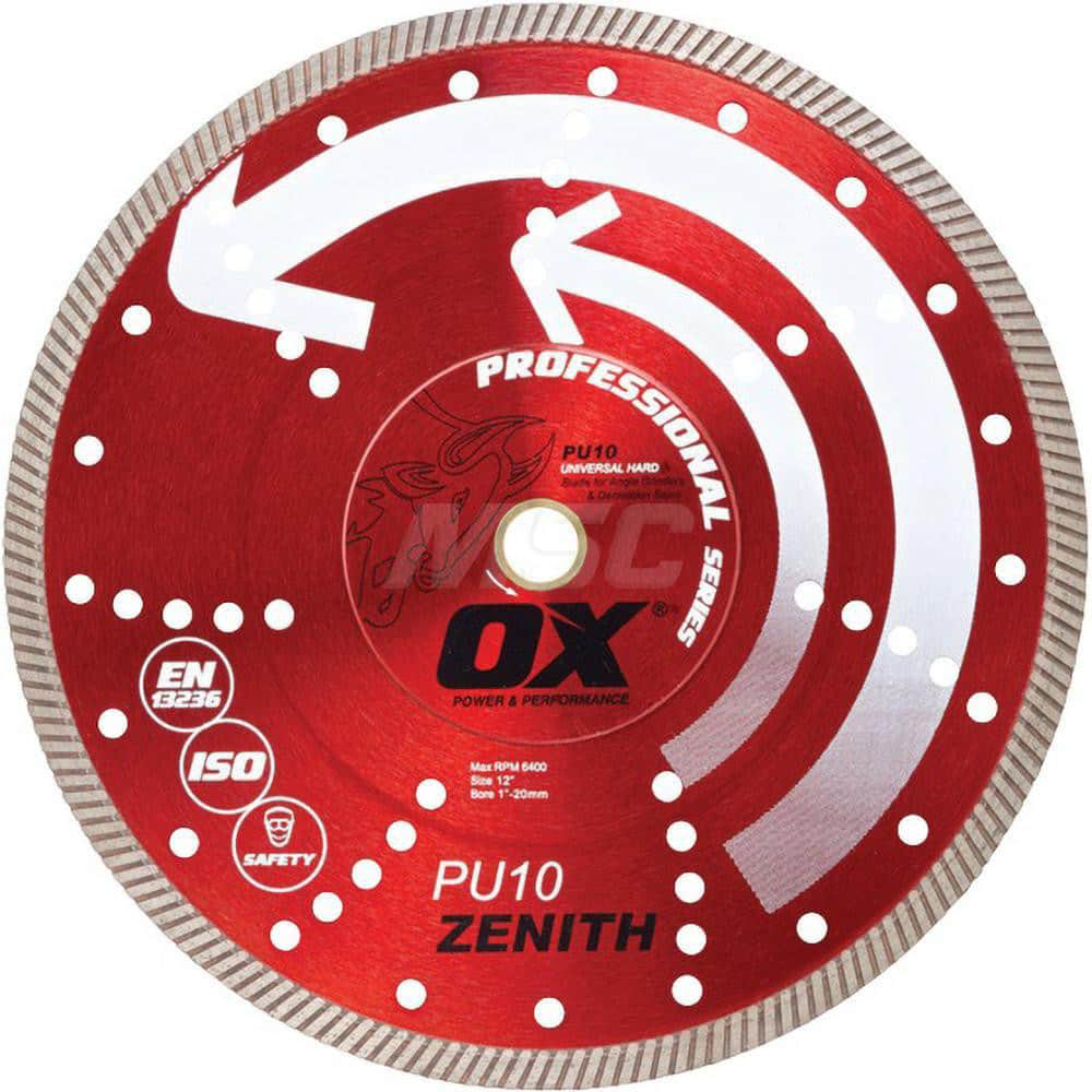 Wet & Dry Cut Saw Blade: 4-1/2″ Dia, 5/8 & 7/8″ Arbor Hole Use on Universal Hard, Standard Arbor