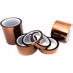 Polyimide Film Tape: 7/8″ Wide, 108' x 1 mil Thick 10 Lb/In Tensile Strength, Silicone Adhesive, 100 to 500 ° F, Series PPTA