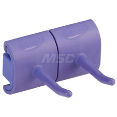 Mop & Broom Wall Hooks; Type: Wall Bracket; Number Of Holders: 2.000; Maximum Load Capacity: 13.20; Material: Polypropylene; Polyamide; Color: Purple; Width (Inch): 3.07