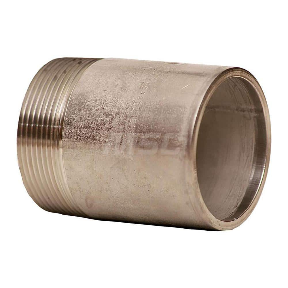 Stainless Steel Pipe Nipple: 3/8″ Pipe, 1″ OAL, Grade 304 & 304L Schedule 40