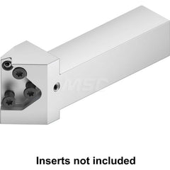 Indexable Cutoff Toolholder: 17.75 mm Max Depth of Cut, 17.75 mm Max Workpiece Dia, Right Hand 32 mm Shank Height, 32 mm Shank Width, Uses Beyond Evolution Blades Inserts, Series Beyond Evolution