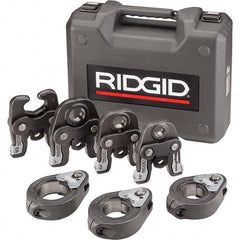 Presser Replacement Jaws; Jaw Size Range: 1/2″ to 1″; For Use With: RIDGID Standard Press Tools (CT-400, 320-E, RP 330-B, RP 330-C, or RP 340); Maximum Pipe Capacity (Inch): 1; Minimum Pipe Capacity: 1/2; Cuts Material Type: Steel; Type: Pressing Tool Kit