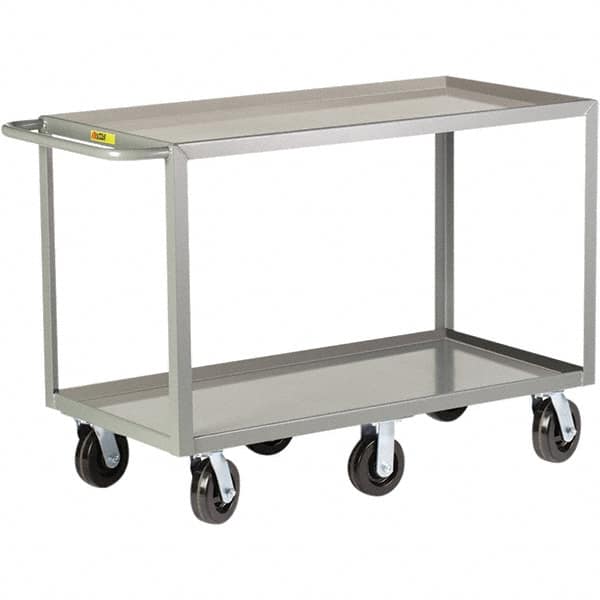 Little Giant - 3,600 Lb Capacity, 30" Wide x 48" Long x 36" High Cart - 2 Shelf, Steel, Phenolic Casters - A1 Tooling